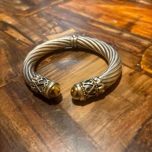 Sterling silver & 18k gold bracelet